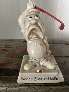 Vintage Russ Berrie World’s Greatest Golfer Figurine 1968 Golf Novelty